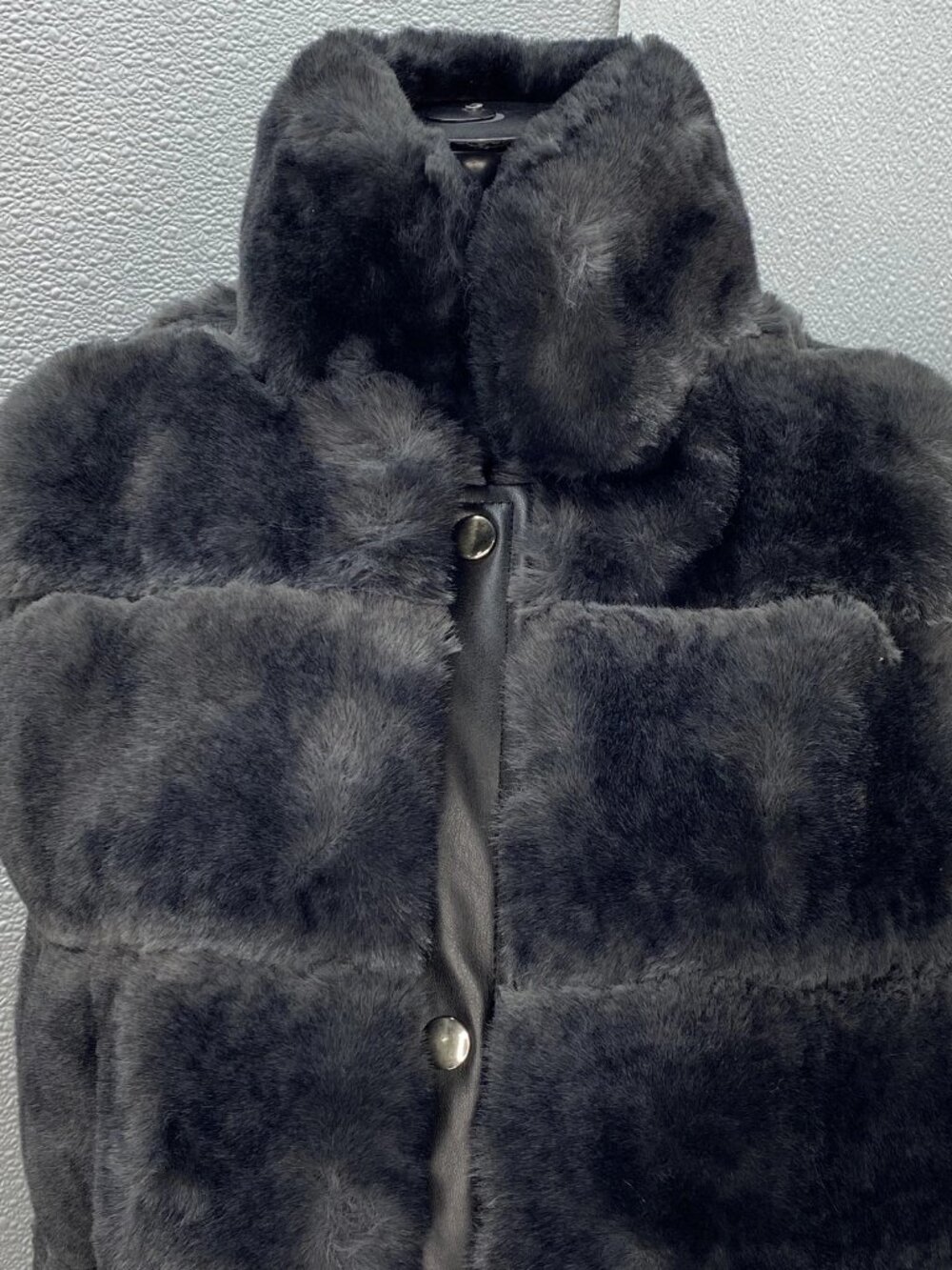 Donna Slayers Fabulous Furs Womens Vest Jacket Charcoal Gray Size XS Posh Snap - Picture 10 of 11